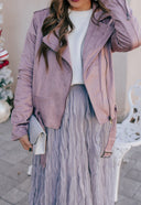 Oversized Faux Suede Biker Jacket-Jacket-Krush Kandy, Women's Online Fashion Boutique Located in Phoenix, Arizona (Scottsdale Area)