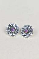 Sterling Silver Daisy Concho Stud Earrings-Stud Earrings-Rae Collective, Women's Online Fashion Boutique Located in Phoenix, Arizona (Scottsdale Area)