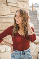 Niki Biki Right Decision V Neck Crop Top | (4 colors!)-Long Sleeve Tops-Rae Collective, Women's Online Fashion Boutique Located in Phoenix, Arizona (Scottsdale Area)
