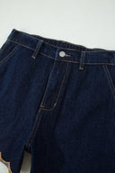 Midnight Scallop Denim Shorts