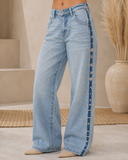 Nova Low Slung Baggy Wide Leg Jeans - Medium