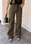 MICA Double Button Wide Leg Denim Jeans-Jeans-Rae Collective, Women's Online Fashion Boutique Located in Phoenix, Arizona (Scottsdale Area)