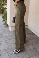 MICA Double Button Wide Leg Denim Jeans-Jeans-Krush Kandy, Women's Online Fashion Boutique Located in Phoenix, Arizona (Scottsdale Area)