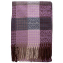 Color Block Plaid Scarf with Fringe and Butterfly Design-Scarves-Rae Collective, Women's Online Fashion Boutique Located in Phoenix, Arizona (Scottsdale Area)