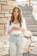 Niki Biki Right Decision V Neck Crop Top | (4 colors!)-Long Sleeve Tops-Rae Collective, Women's Online Fashion Boutique Located in Phoenix, Arizona (Scottsdale Area)