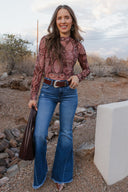 Paisley Print Long Sleeve Top-Tops-Krush Kandy, Women's Online Fashion Boutique Located in Phoenix, Arizona (Scottsdale Area)