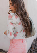Blushing Bloom Sheer Mesh Top-Tops-Krush Kandy, Women's Online Fashion Boutique Located in Phoenix, Arizona (Scottsdale Area)