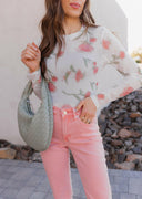 Blushing Bloom Sheer Mesh Top-Tops-Krush Kandy, Women's Online Fashion Boutique Located in Phoenix, Arizona (Scottsdale Area)