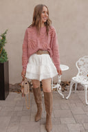 Delicate Viral Ruffle Lace Trim Skirt-Skirts-Rae Collective, Women's Online Fashion Boutique Located in Phoenix, Arizona (Scottsdale Area)