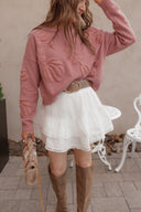 Delicate Viral Ruffle Lace Trim Skirt-Skirts-Rae Collective, Women's Online Fashion Boutique Located in Phoenix, Arizona (Scottsdale Area)