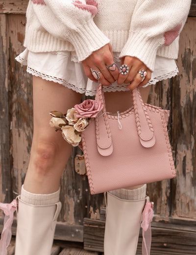 Marla Whipstitch Satchel Tote Bag