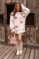 LOVE YOU to PIECES Heart Knit Sweater-Sweater-Krush Kandy, Women's Online Fashion Boutique Located in Phoenix, Arizona (Scottsdale Area)