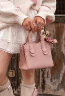Marla Whipstitch Satchel Tote Bag-handbags-Krush Kandy, Women's Online Fashion Boutique Located in Phoenix, Arizona (Scottsdale Area)