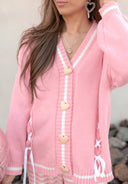 Ribbon Hearts Cable Knit Cardigan-Sweaters-Krush Kandy, Women's Online Fashion Boutique Located in Phoenix, Arizona (Scottsdale Area)