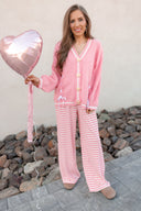 Wide Leg Stripe Tie Pants-Pants-Krush Kandy, Women's Online Fashion Boutique Located in Phoenix, Arizona (Scottsdale Area)