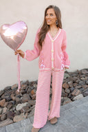 Wide Leg Stripe Tie Pants-Pants-Krush Kandy, Women's Online Fashion Boutique Located in Phoenix, Arizona (Scottsdale Area)