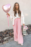 Contrast Open Front Dropped Shoulder Cardigan-Cardigan-Krush Kandy, Women's Online Fashion Boutique Located in Phoenix, Arizona (Scottsdale Area)