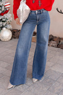 RISEN Everly High Rise Wide Leg Denim Jeans-Jeans-Krush Kandy, Women's Online Fashion Boutique Located in Phoenix, Arizona (Scottsdale Area)