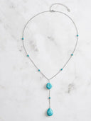 Turquoise Tassel Vintage Lariat Necklace-Necklaces-Krush Kandy, Women's Online Fashion Boutique Located in Phoenix, Arizona (Scottsdale Area)