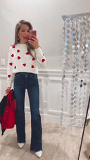 Sweet Sentiments Heart Knit Sweater