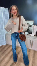 Pearly Chic Luxe Viscose Pearl Sweater