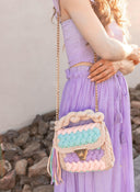 Soft Serenity Handmade Crochet Purse-handbags-Krush Kandy, Women's Online Fashion Boutique Located in Phoenix, Arizona (Scottsdale Area)