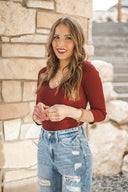 Niki Biki Right Decision V Neck Crop Top | (4 colors!)-Long Sleeve Tops-Rae Collective, Women's Online Fashion Boutique Located in Phoenix, Arizona (Scottsdale Area)