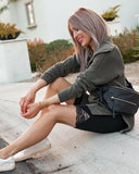 Mono B Feeling Fine Floral Lace Accent Highwaist Biker Short Leggings-Shorts-Rae Collective, Women's Online Fashion Boutique Located in Phoenix, Arizona (Scottsdale Area)