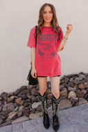 Free Bird 72 Vintage Graphic Washed Boyfriend Tee