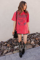 Free Bird 72 Vintage Graphic Washed Boyfriend Tee