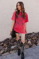 Free Bird 72 Vintage Graphic Washed Boyfriend Tee