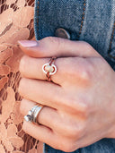 Double Halo Opal Ring-Dainty Rings-Rae Collective, Women's Online Fashion Boutique Located in Phoenix, Arizona (Scottsdale Area)