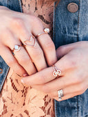 Double Halo Opal Ring-Dainty Rings-Rae Collective, Women's Online Fashion Boutique Located in Phoenix, Arizona (Scottsdale Area)