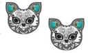 Cat Sugar Skull Stud Earrings-Stud Earrings-Krush Kandy, Women's Online Fashion Boutique Located in Phoenix, Arizona (Scottsdale Area)