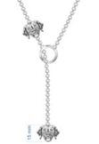 Sterling Dog Sugar Skull Toggle Necklace-Chain Necklaces-Rae Collective, Women's Online Fashion Boutique Located in Phoenix, Arizona (Scottsdale Area)