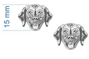 Sterling Dog Sugar Skull Stud Earrings-Stud Earrings-Krush Kandy, Women's Online Fashion Boutique Located in Phoenix, Arizona (Scottsdale Area)