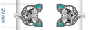 Cat Sugar Skull Duo Cuff-Bracelets-Krush Kandy, Women's Online Fashion Boutique Located in Phoenix, Arizona (Scottsdale Area)