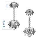 Sterling Dog Sugar Skull Drop Earrings-Stud Earrings-Rae Collective, Women's Online Fashion Boutique Located in Phoenix, Arizona (Scottsdale Area)