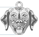 Sterling Sugar Skull Dog Pendant-Chain Necklaces-Krush Kandy, Women's Online Fashion Boutique Located in Phoenix, Arizona (Scottsdale Area)
