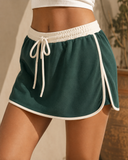 Chic Duo Contrast Pullover Skort Set | 4 Color Options