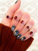 Simple Setting Garnet Ring-Dainty Rings-Rae Collective, Women's Online Fashion Boutique Located in Phoenix, Arizona (Scottsdale Area)