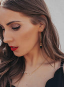 Krush Kouture: Hammered Hoop Earrings with Charm-Hoop Earrings-Rae Collective, Women's Online Fashion Boutique Located in Phoenix, Arizona (Scottsdale Area)