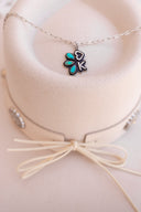 Initial Stone Plate with Heart Sterling Silver Necklace PREORDER-Chain Necklaces-Rae Collective, Women's Online Fashion Boutique Located in Phoenix, Arizona (Scottsdale Area)