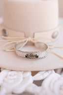 Name Blossom Stone Cuff | PREORDER-Cuffs-Rae Collective, Women's Online Fashion Boutique Located in Phoenix, Arizona (Scottsdale Area)