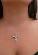 Sign Here Initial Stone Pendant MADE TO ORDER-Squash Blossom Necklaces-Rae Collective, Women's Online Fashion Boutique Located in Phoenix, Arizona (Scottsdale Area)