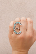 Sign Here Initial Stone Ring | MADE TO ORDER-Statement Rings-Krush Kandy, Women's Online Fashion Boutique Located in Phoenix, Arizona (Scottsdale Area)