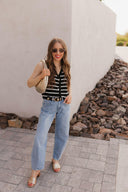 Elevated Stripe Button Down Tank Top-Tanks-Krush Kandy, Women's Online Fashion Boutique Located in Phoenix, Arizona (Scottsdale Area)