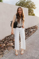 Elevated Stripe Button Down Tank Top-Tanks-Krush Kandy, Women's Online Fashion Boutique Located in Phoenix, Arizona (Scottsdale Area)