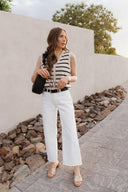 Elevated Stripe Button Down Tank Top-Tanks-Krush Kandy, Women's Online Fashion Boutique Located in Phoenix, Arizona (Scottsdale Area)