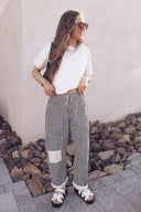 Easy Days Patchwork Railroad Striped Pants-Pants-Krush Kandy, Women's Online Fashion Boutique Located in Phoenix, Arizona (Scottsdale Area)